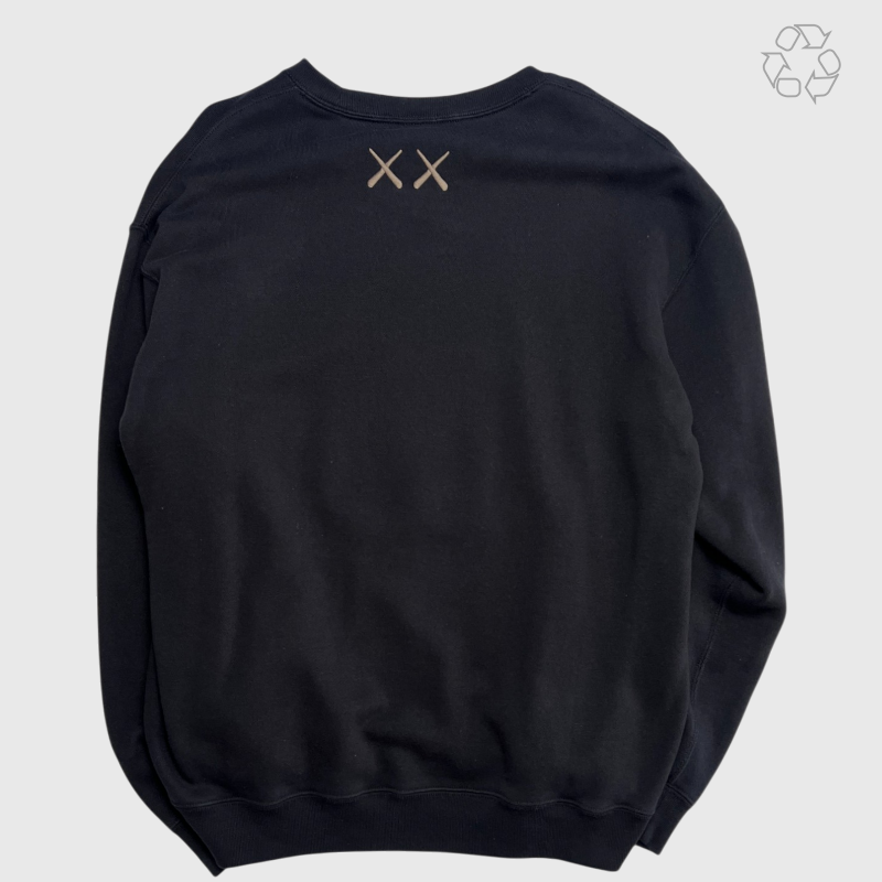 KAWS x Uniqlo Companion Longsleeve Sweatshirt 'Black' Size L Pre-Owned