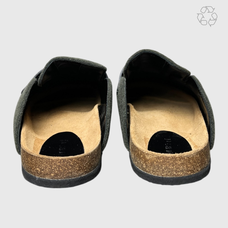 JW Anderson Felt Loafer Mules 'Dark Olive' Size 11.5 Pre-Owned