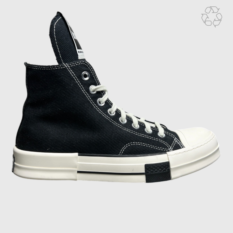 Rick Owens x Converse DRKSHDW Darkstar Chuck 70 High Black' Size 8.5 Pre-owned