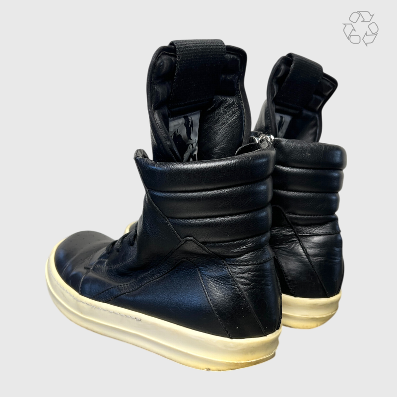 Vintage Rick Owens Geobasket Black/Milk Women Size 9 Pre-Owned