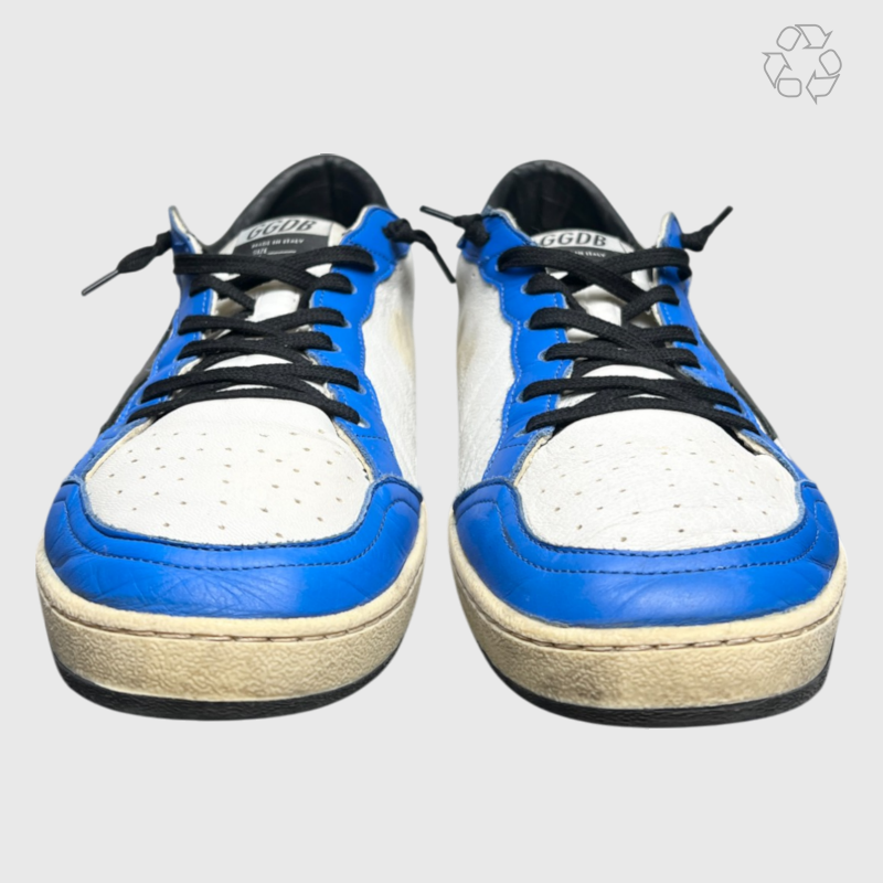 Golden Goose Ball Star White Royal Black Star Size 11 Pre-Owned