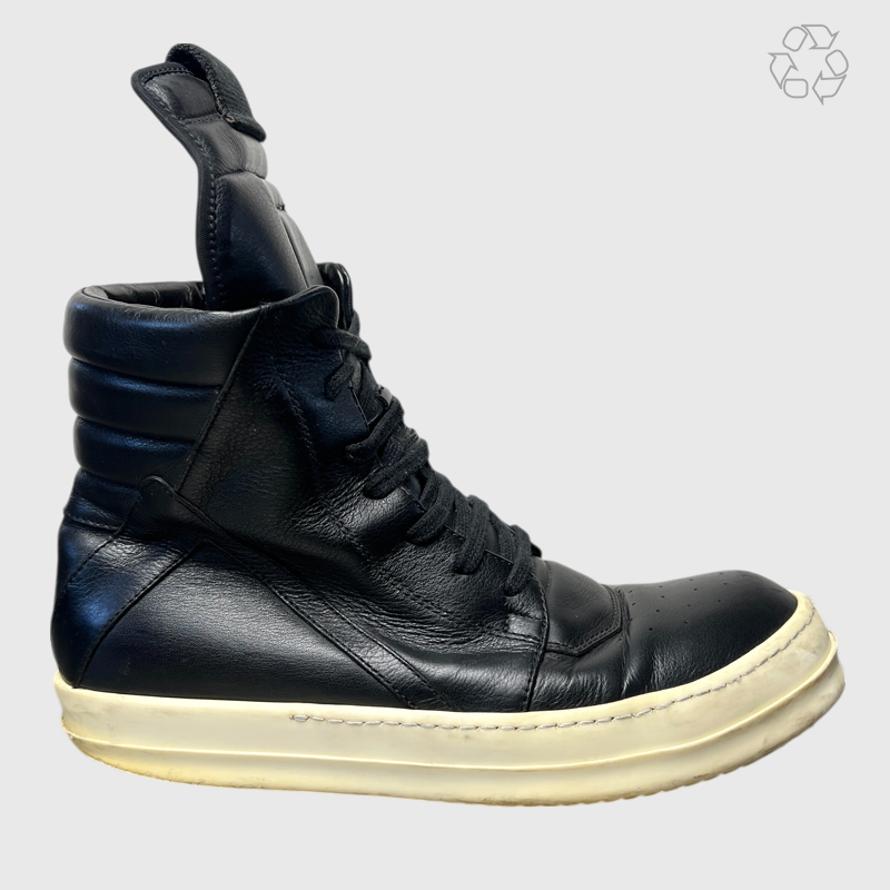 Vintage Rick Owens Geobasket Black/Milk Women Size 9 Pre-Owned