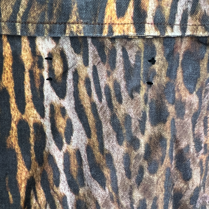 Amiri Distressed Leopard Printed Flannel Shirt Brand New