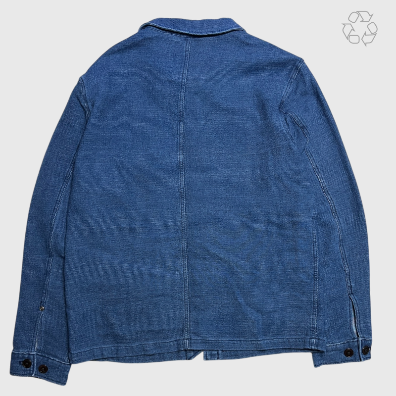 Peter Millar Indigo Denim Blue Chore Coat Jacket Size L Pre-Owned