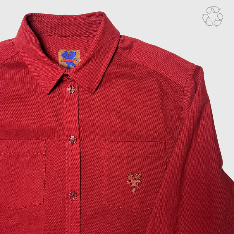 Heaven by Marc Jacobs Oversize Work Shirt 'Cranberry Red' Size XL Pre-Owned