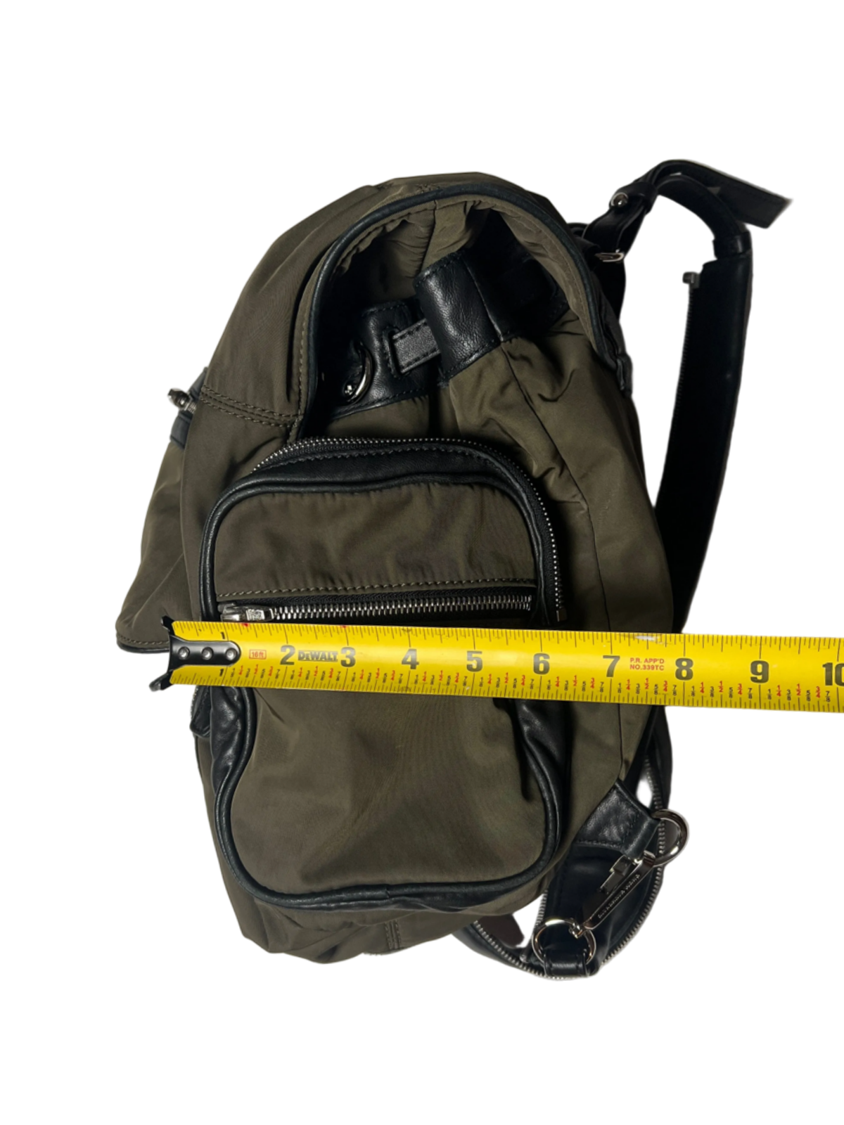 Alexander Wang Women's Mini Marti Nylon/Leather Backpack 'Military Green' Pre-Owned