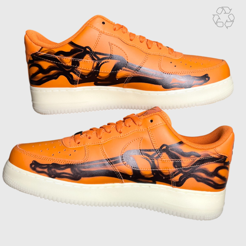 Nike Air Force 1 Low 'Orange Skeleton' Size 11 Pre-Owned