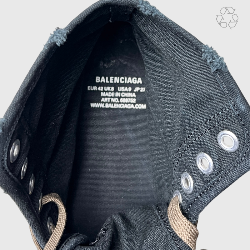 Balenciaga Paris High Sneakers 'Graffiti Black' Size 9 Pre-owned