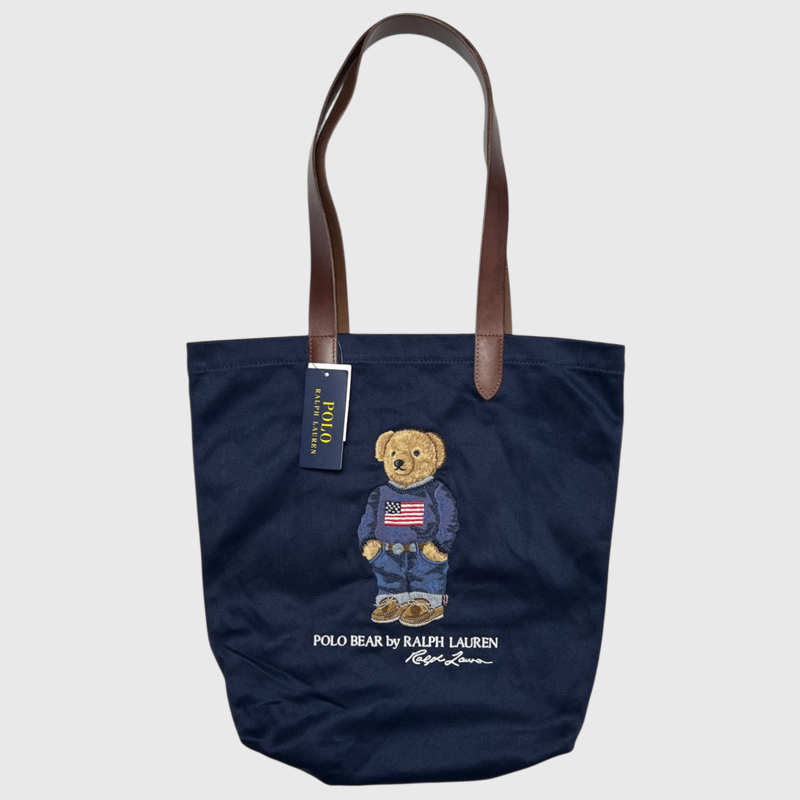 Polo Bear x Ralph Lauren Bear Twill Shopper Tote Newport Navy One Size Brand New