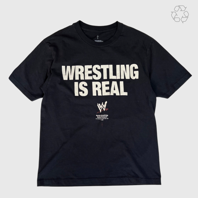 WWE x Cactus Jack x Travis Scott Wrestling Is Real Tee Size L Pre-Owned