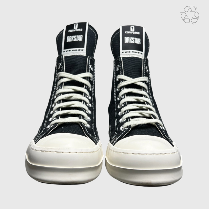 Rick Owens x Converse DRKSHDW Darkstar Chuck 70 High Black' Size 8.5 Pre-owned