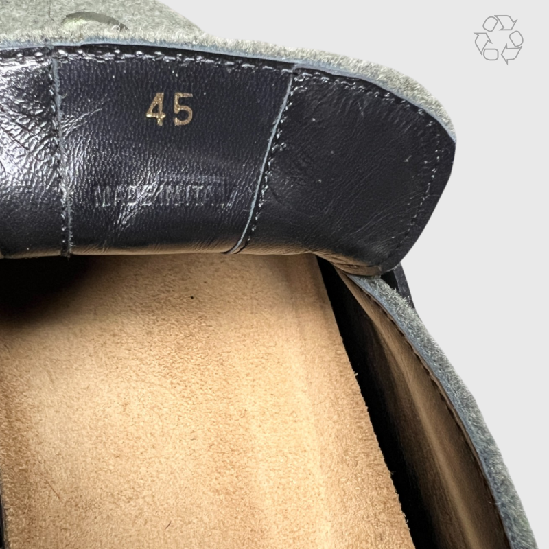 JW Anderson Felt Loafer Mules 'Dark Olive' Size 11.5 Pre-Owned
