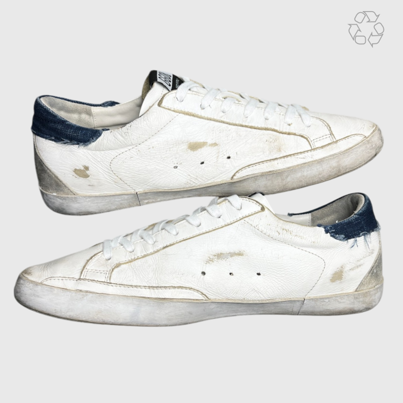 Golden Goose Super-Star 'White/Denim/Navy Star' Size 46 Pre-Owned