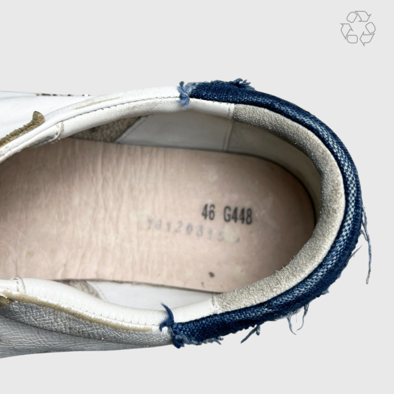 Golden Goose Super-Star 'White/Denim/Navy Star' Size 46 Pre-Owned