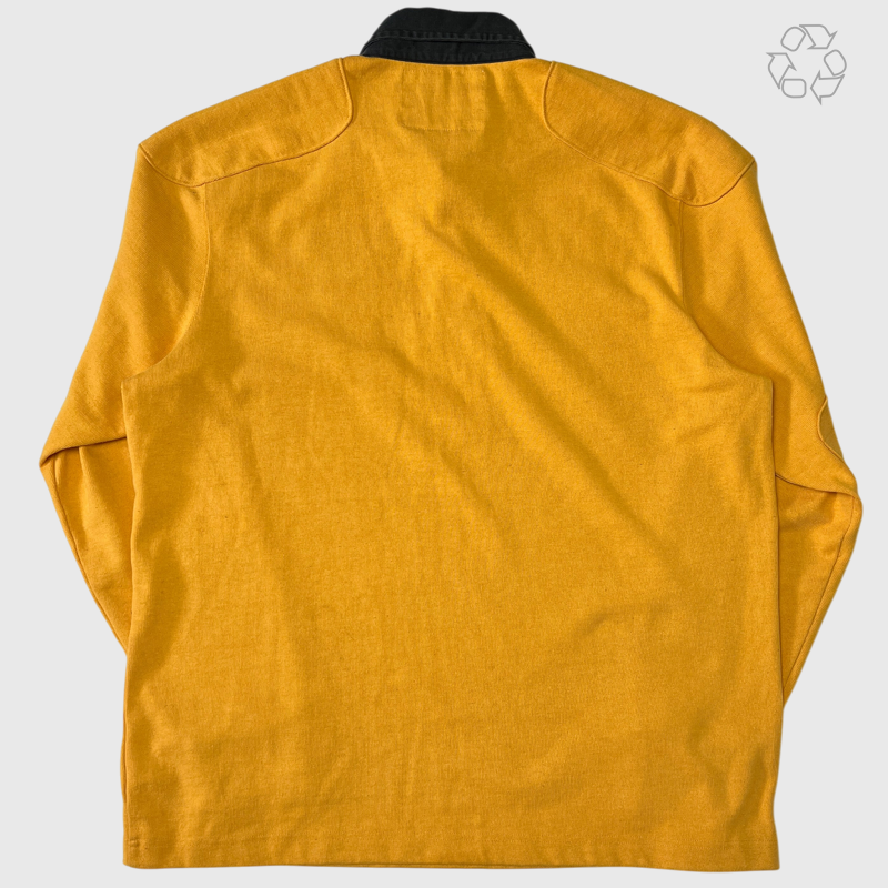 Vintage Rugby x Ralph Lauren Long Sleeve Polo Shirt 'Yellow' Size Large Pre-Owned