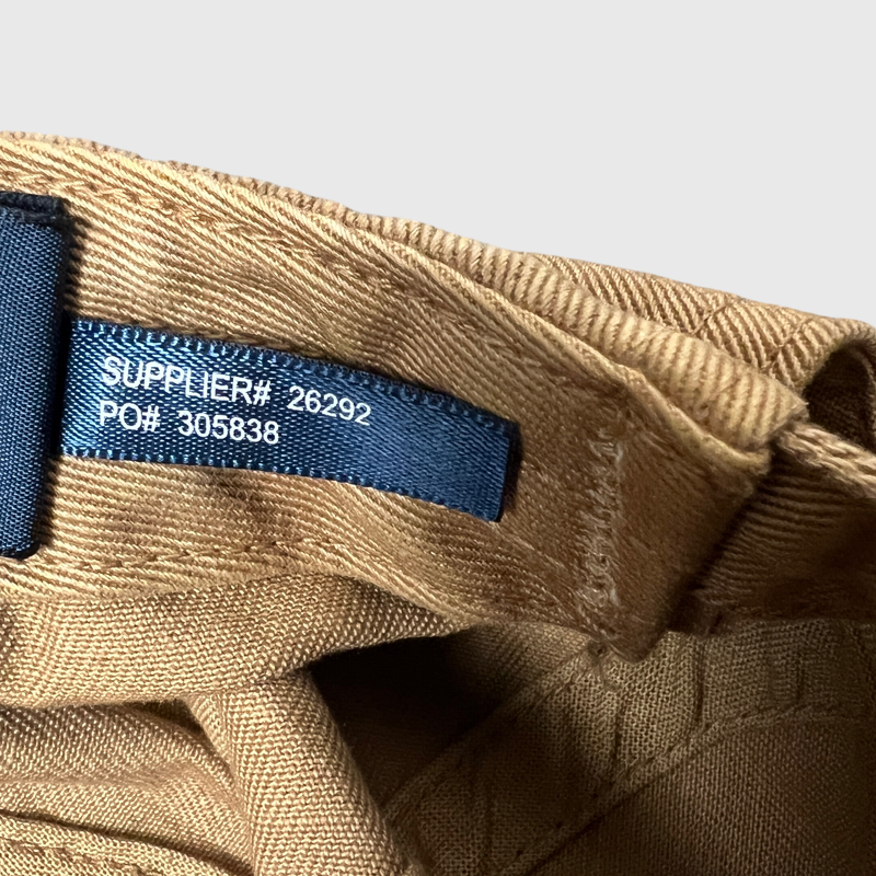 Vintage Polo Ralph Lauren Flag Baseball Cap 'Khaki' One Size - Big & Tall Pre-Owned