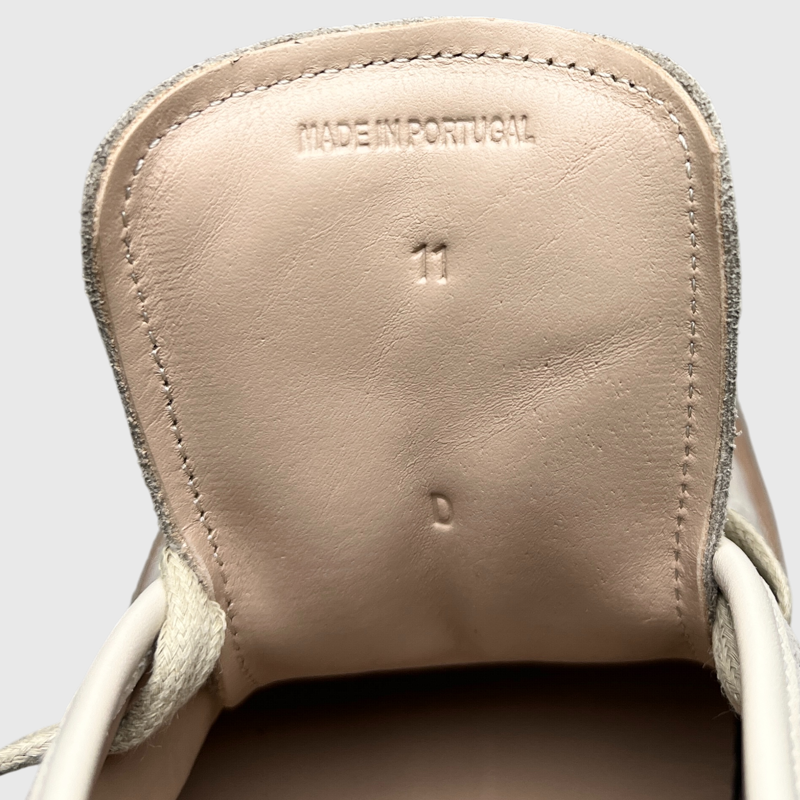 Lanvin DBB1 Crocodile Pattern Leather & Suede Lace-Up Sneaker 'Beige/Taupe Gum' Size 11 Pre-Owned