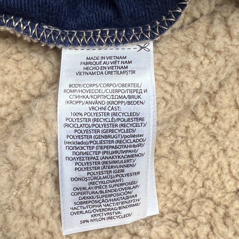 Polo Ralph Lauren Pile Fleece Hoodie 'Multicolor' Size L Pre-Owned