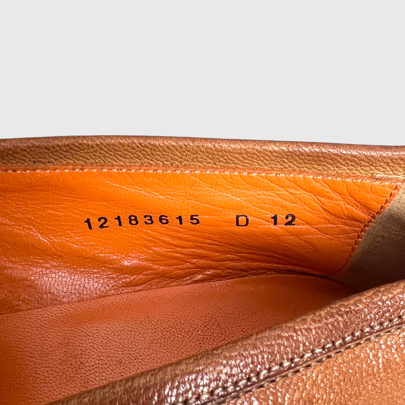 Santoni Men's Penny Loafers 'Brown' Size 12 Pre-Owned