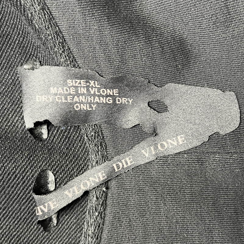 Vlone Friends Hoodie 'Black/Orange' Size XL Pre-Owned