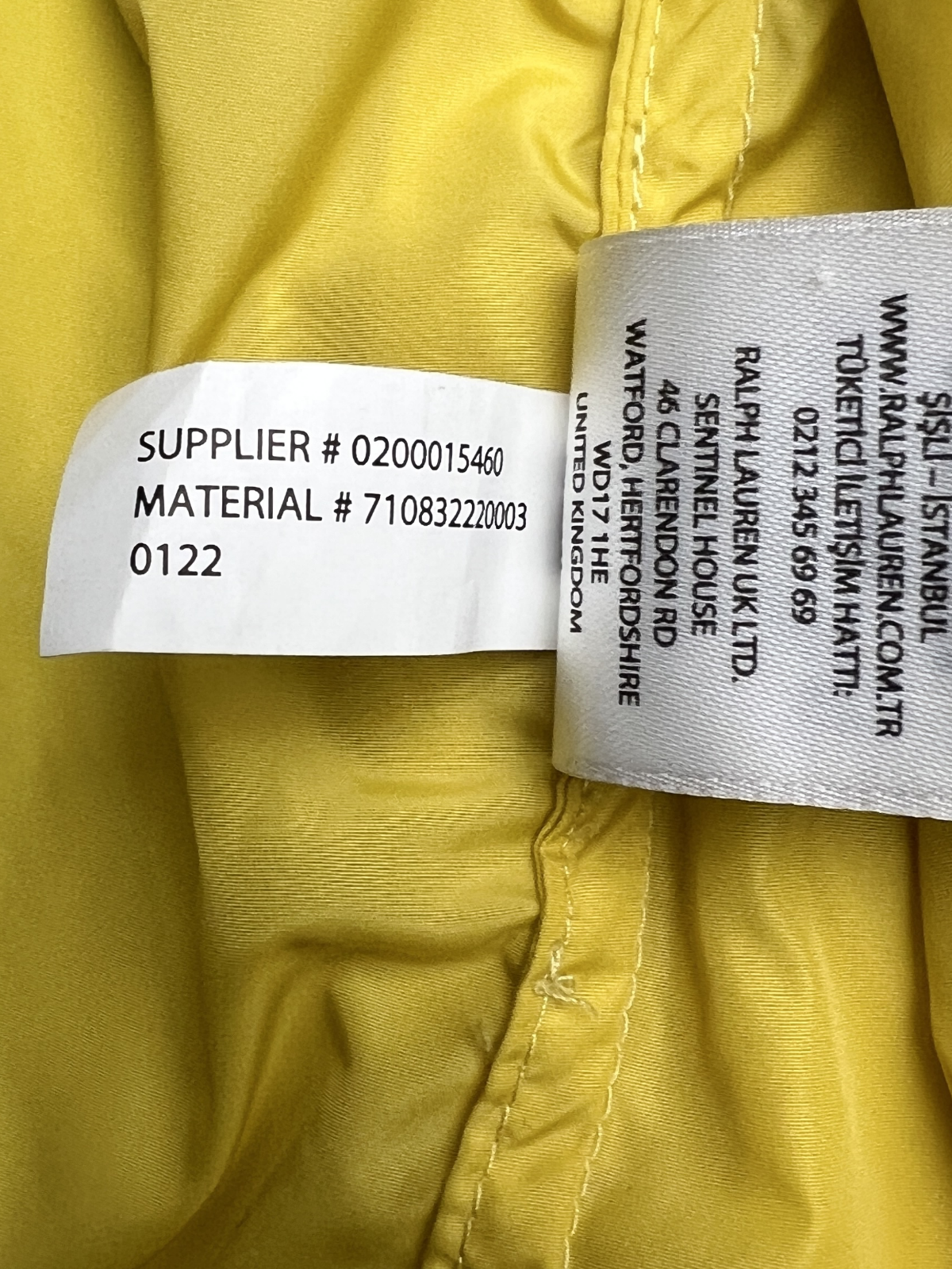 Polo Ralph Lauren Nylon Track Jacket 'Yellow' Size L Pre-Owned