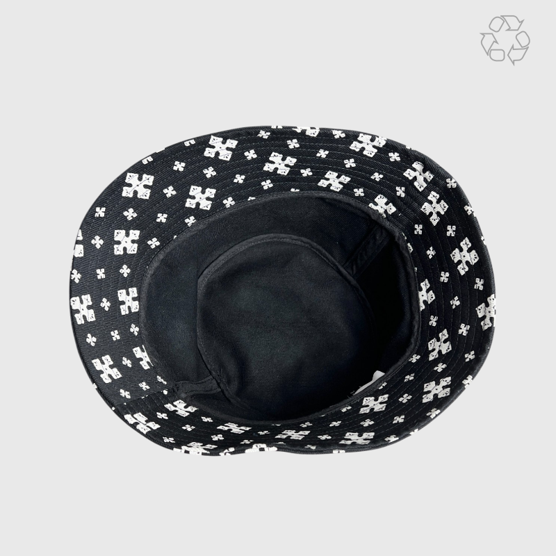 Rhude Cross Bandana Bucket Hat 'Black/White' One Size Pre-Owned