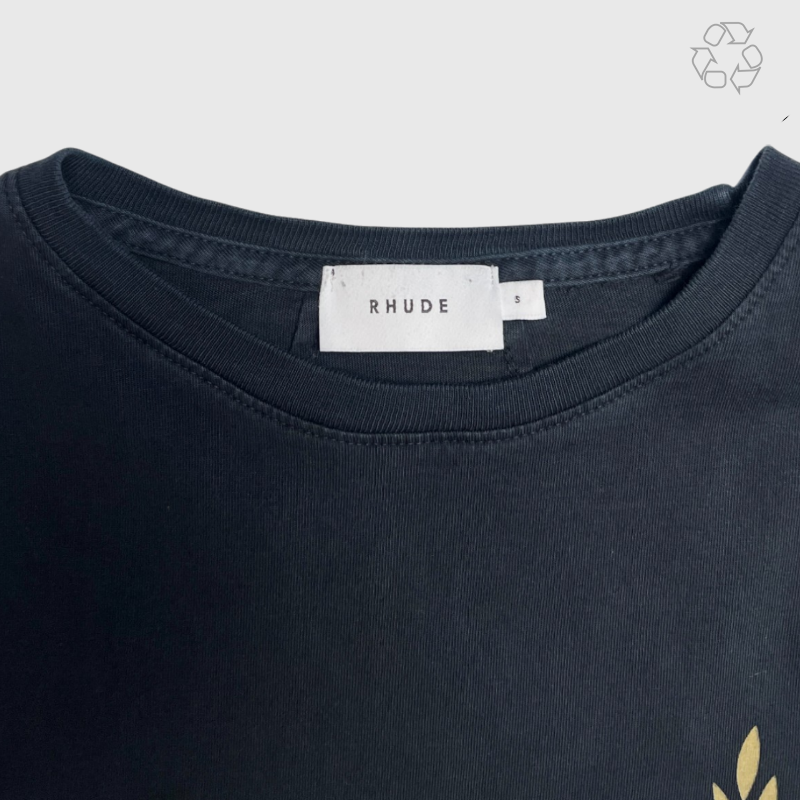 Rhude Grand Prix Tee 'Vintage Black' SS22 Size Small Pre-Owned