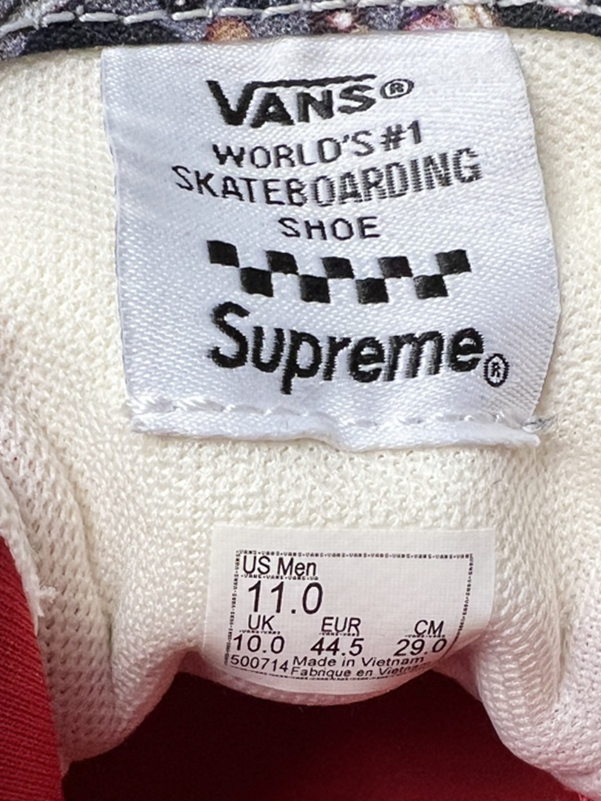 Supreme x Mike Kelley x Vans Era 'Black' Size 11 Pre-Owned