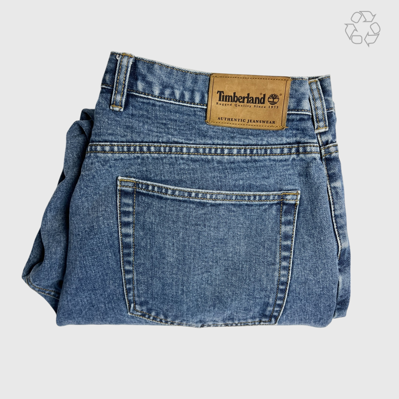 Vintage 90's Timberland Weather Gear Regular Fit Denim 'Blue' 7114 Size 38 Pre-Owned