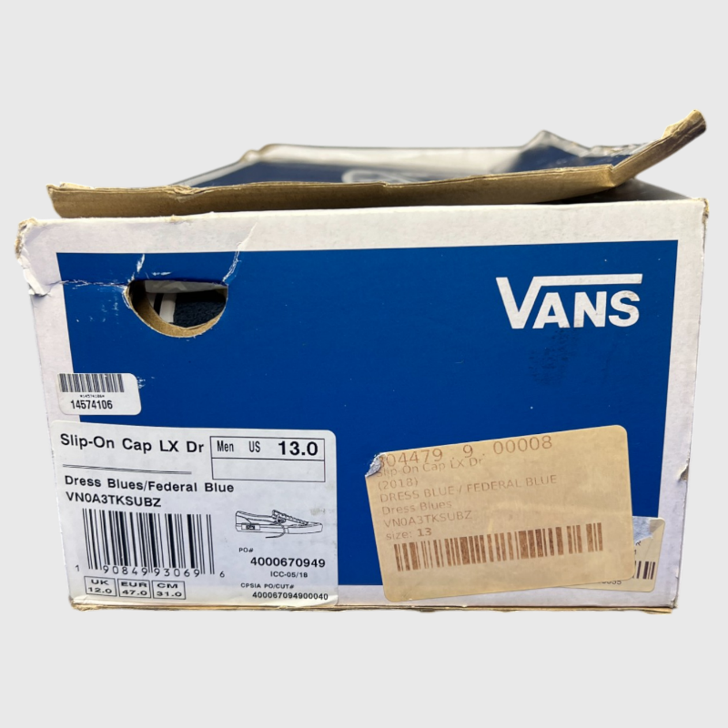 Vans Slip-On Cap LX 'Dress Blue' Size 13 Brand New