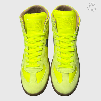 Maison Margiela Replica High Gat Sneakers 'Neon Yellow' Size 12 Pre-owned