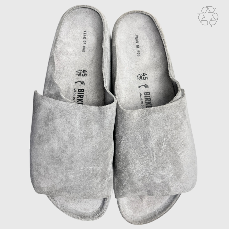 Fear of God x Birkenstock Los Feliz Suede 'Cement Melange' Size 12 Pre-Owned