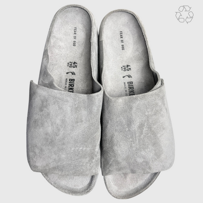 Fear of God x Birkenstock Los Feliz Suede 'Cement Melange' Size 12 Pre-Owned