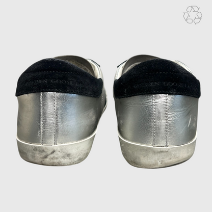 Golden Goose Superstar Classic 'Silver/Black' Size 11 Pre-Owned