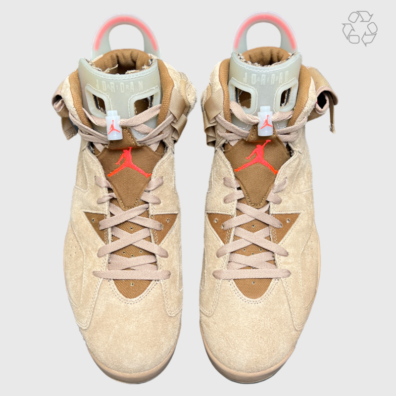 Travis Scott x Air Jordan 6 Retro 'British Khaki' SS21 Size 13 Pre-Owned