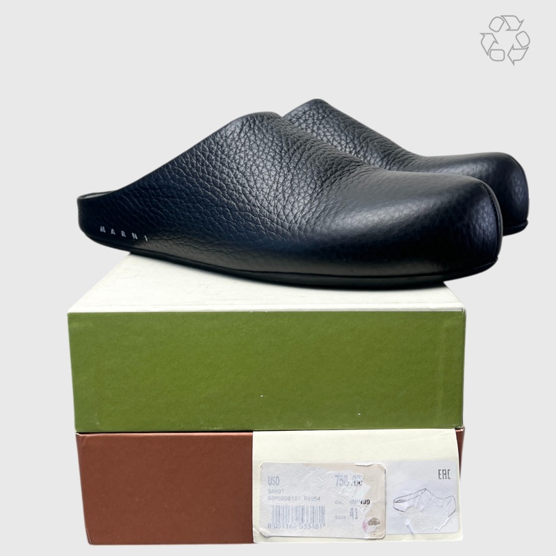 Marni Fussbet Sabot Loafers 'Black' SBMS006101 Women Size 41 EU Pre-Owned