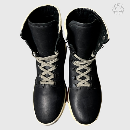 Rick Owens x Hood Lace-Up Dirt Grafton Boot 'Black' 161002 Size 8 Pre-Owned
