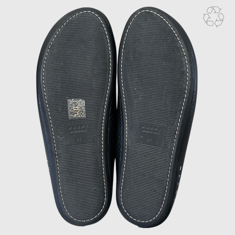 Marni Fussbet Sabot Loafers 'Black' SBMS006101 Women Size 41 EU Pre-Owned