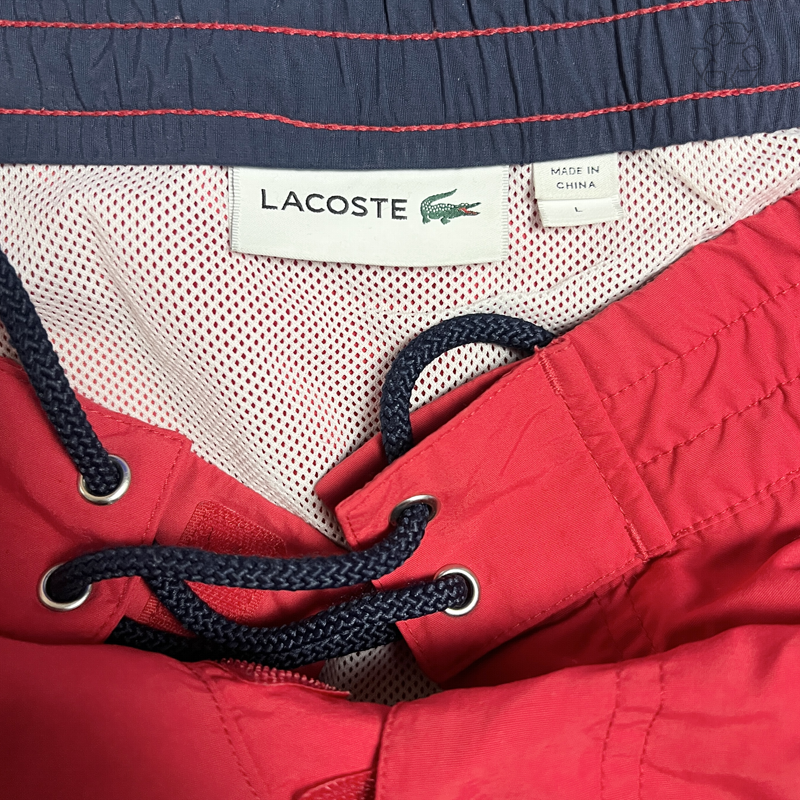 Lacoste Men's Red Swim Trunks Size Large Pre-Owned
