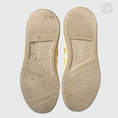 Lanvin Clay Low Top Sneakers 'White/Yellow' Size 10 Pre-Owned