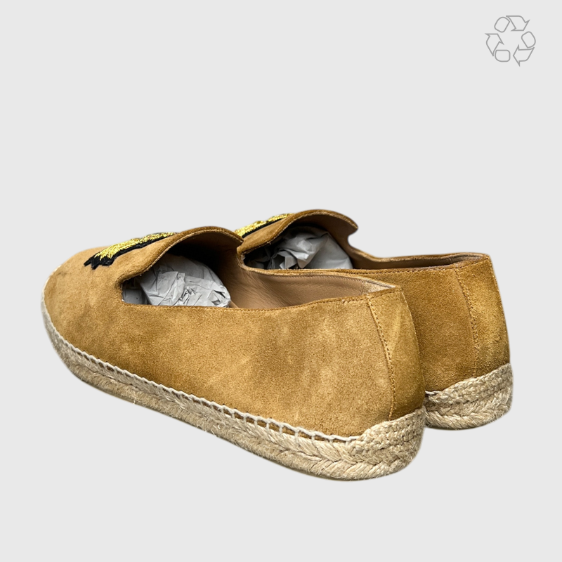 Christian Louboutin Suede Nanou Orlato Espadrille 'Brown' Size 9 Pre-Owned