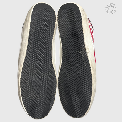 Golden Goose Superstar 'White Red Flag' Size 12 Pre-Owned
