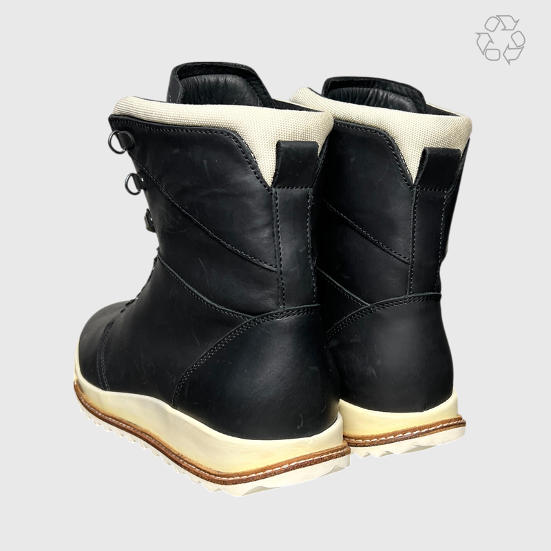 Rick Owens x Hood Lace-Up Dirt Grafton Boot 'Black' 161002 Size 8 Pre-Owned