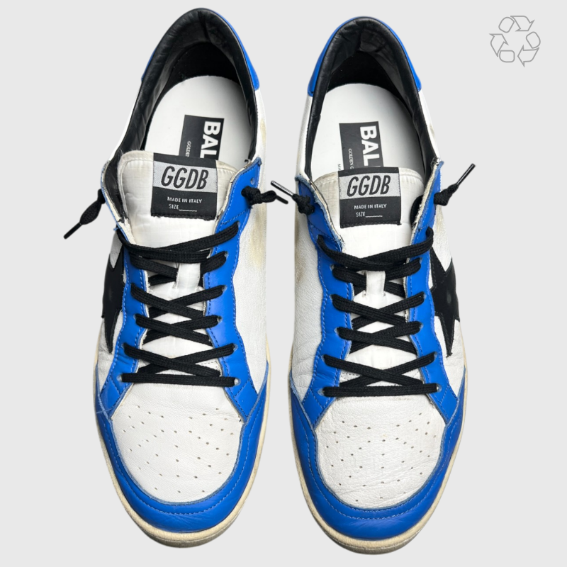 Golden Goose Ball Star White Royal Black Star Size 11  Pre-Owned