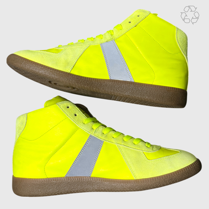 Maison Margiela Replica High Gat Sneakers 'Neon Yellow' Size 12 Pre-owned
