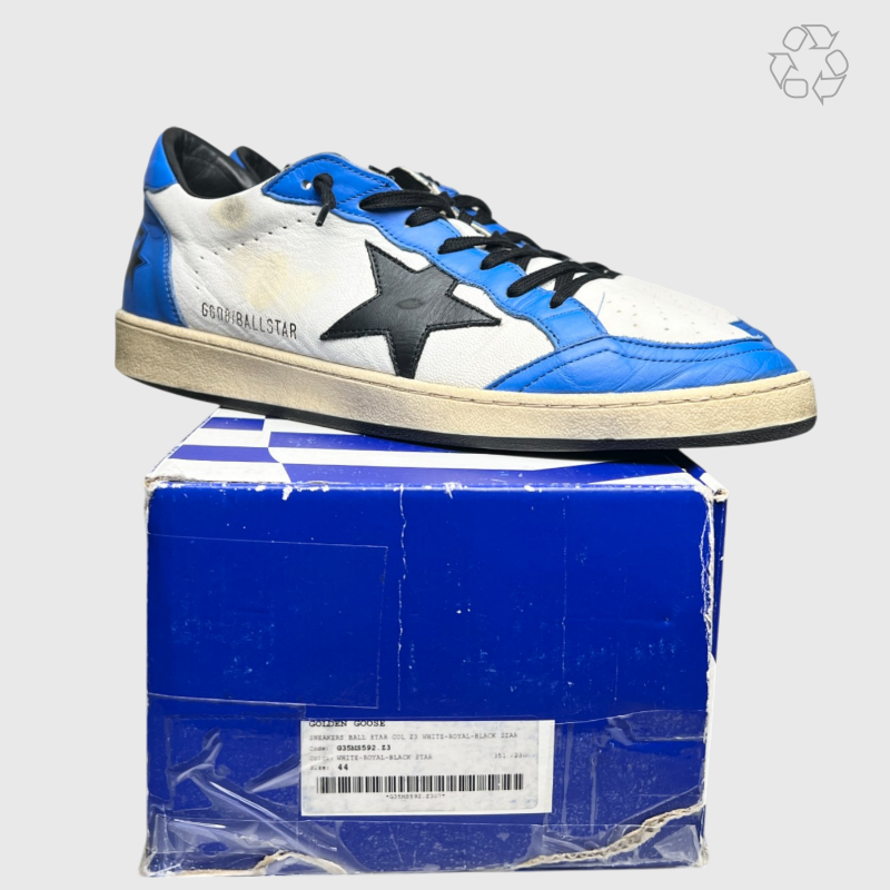 Golden Goose Ball Star White Royal Black Star Size 11  Pre-Owned