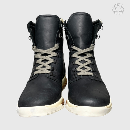 Rick Owens x Hood Lace-Up Dirt Grafton Boot 'Black' 161002 Size 8 Pre-Owned