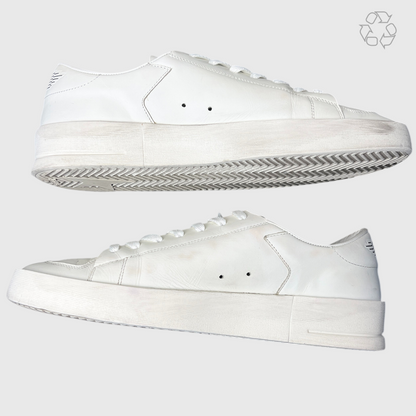 Golden Goose Stardan Limited Edition White Leather White Star G35MS959B8 Size 11 Pre-Owned