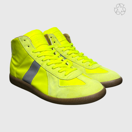 Maison Margiela Replica High Gat Sneakers 'Neon Yellow' Size 12 Pre-owned
