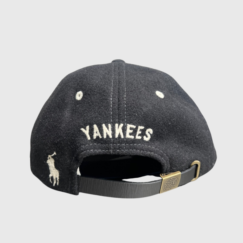 Polo Ralph Lauren x New Era Retro 9FIFTY NY Yankees Wool Strapback Cap 'Black' Brand New